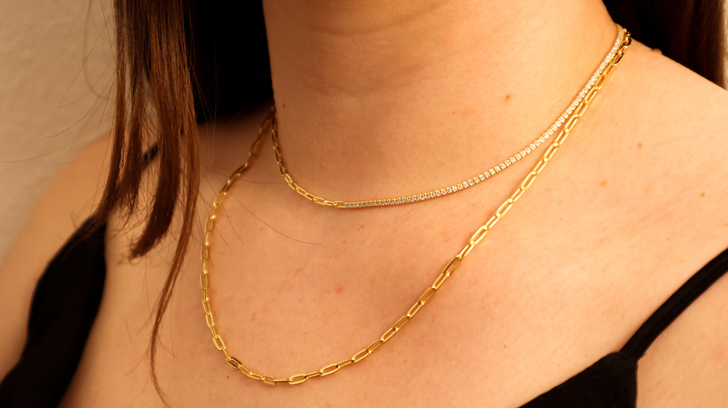 Small Paperclip Necklace